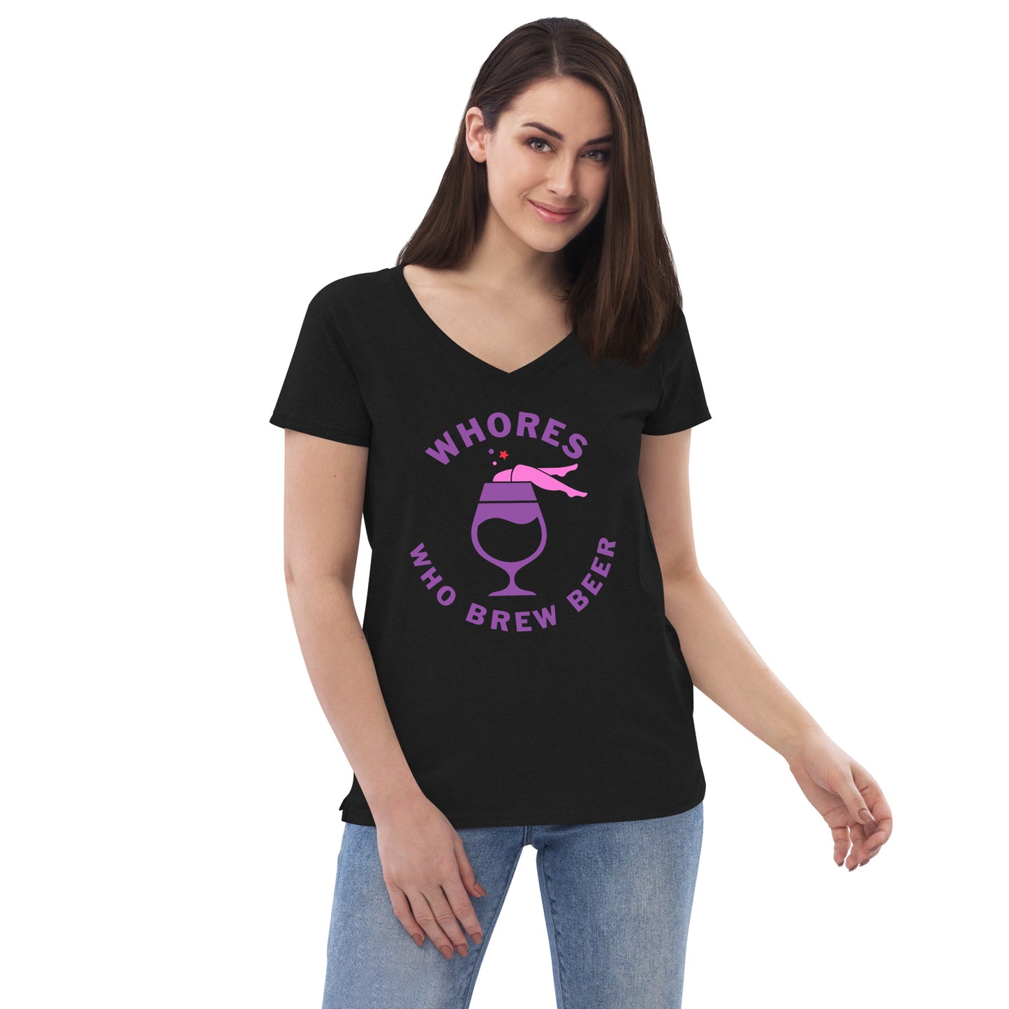 Women’s recycled v-neck t-shirt