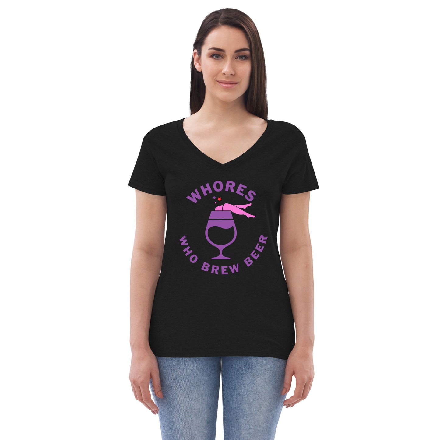 Women’s recycled v-neck t-shirt