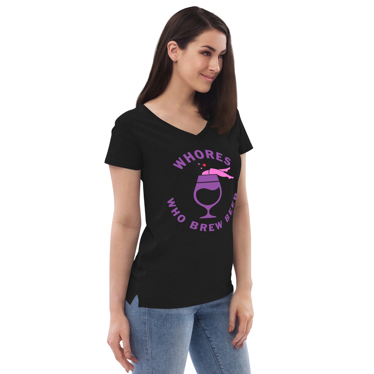 Women’s recycled v-neck t-shirt