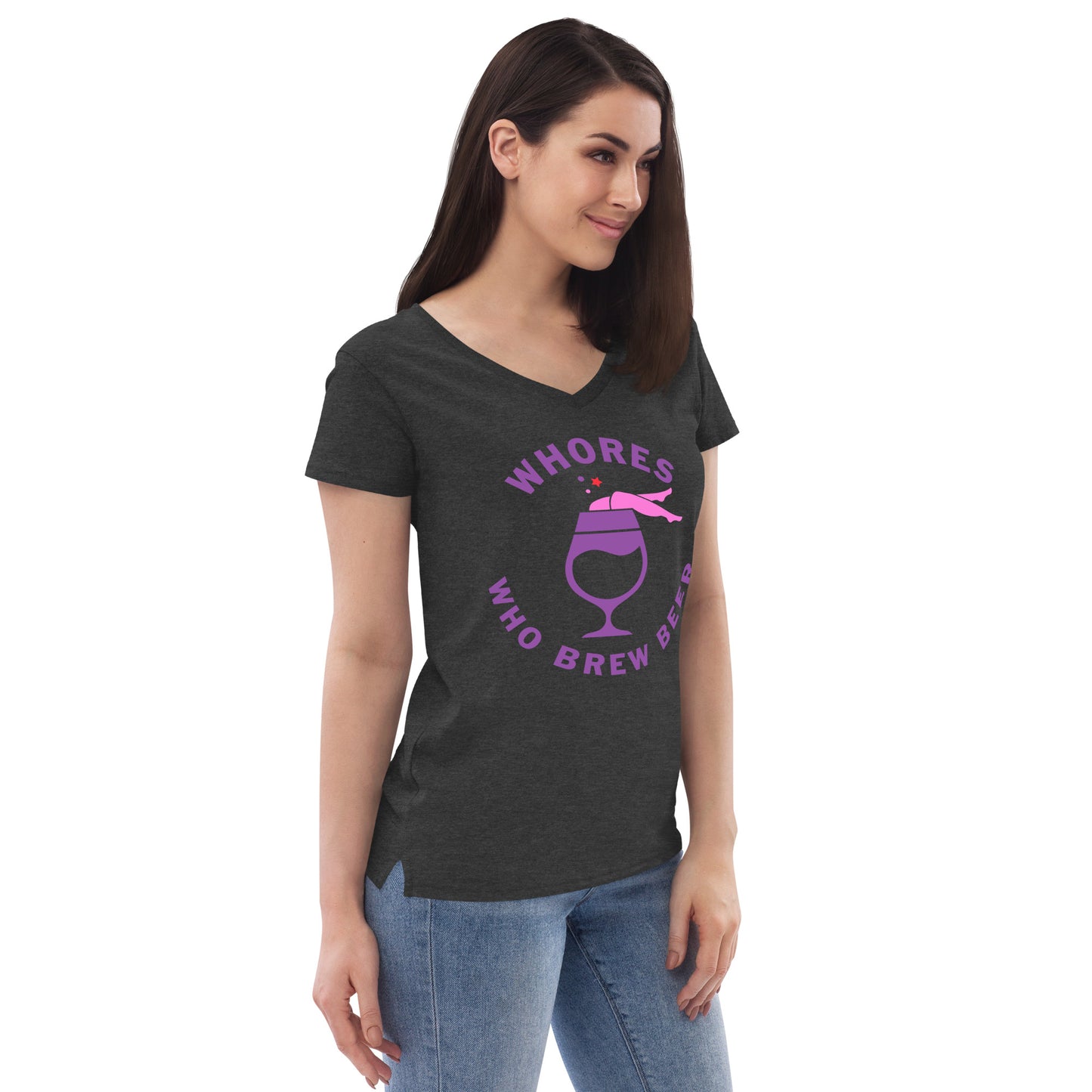 Women’s recycled v-neck t-shirt